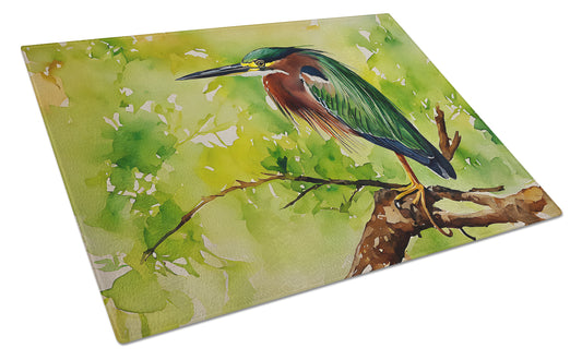 Buy this Green Heron Glass Cutting Board