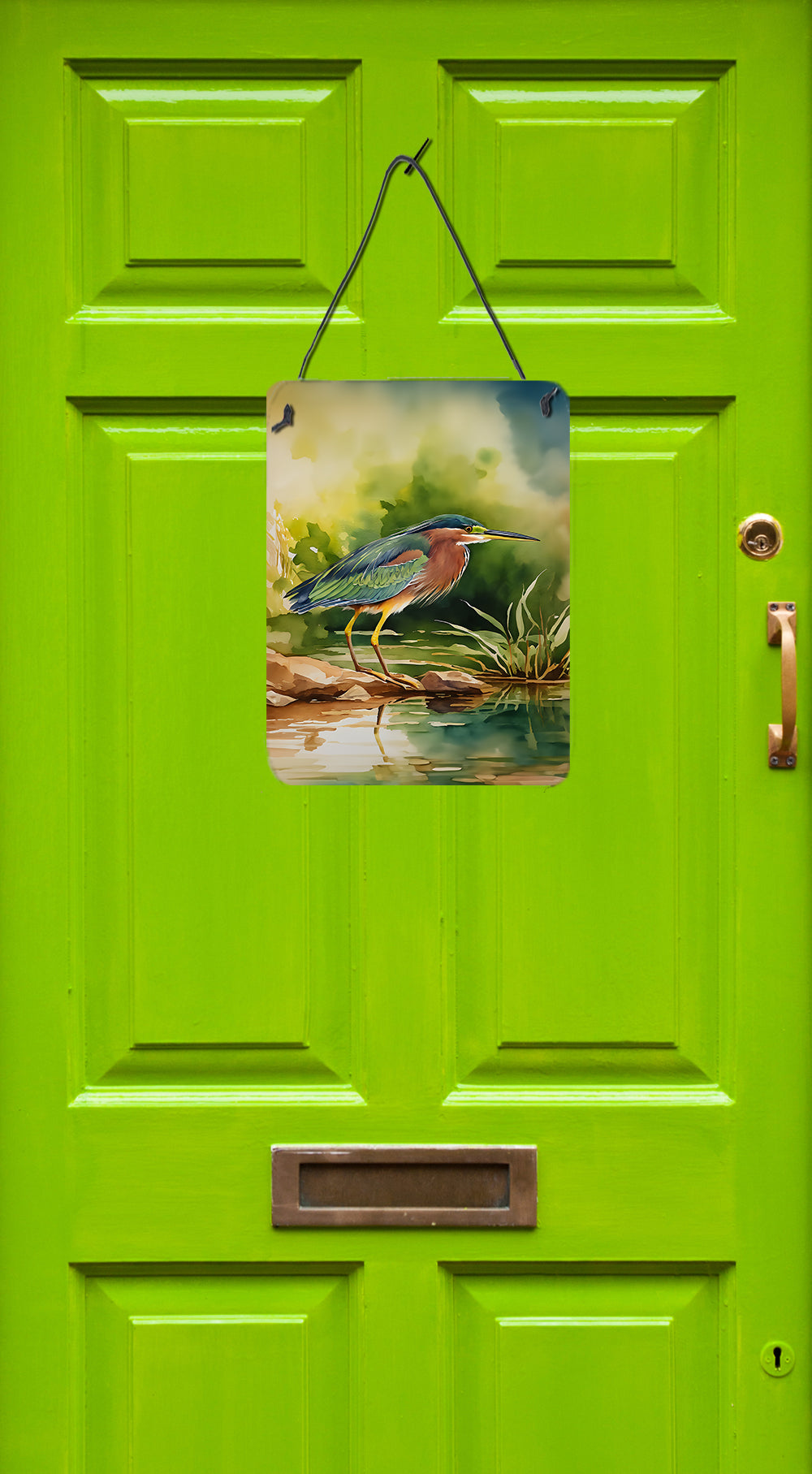 Green Heron Wall or Door Hanging Prints