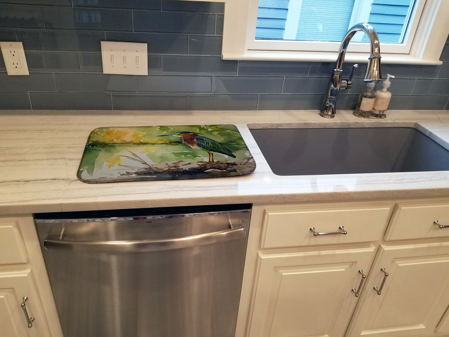 Green Heron Dish Drying Mat