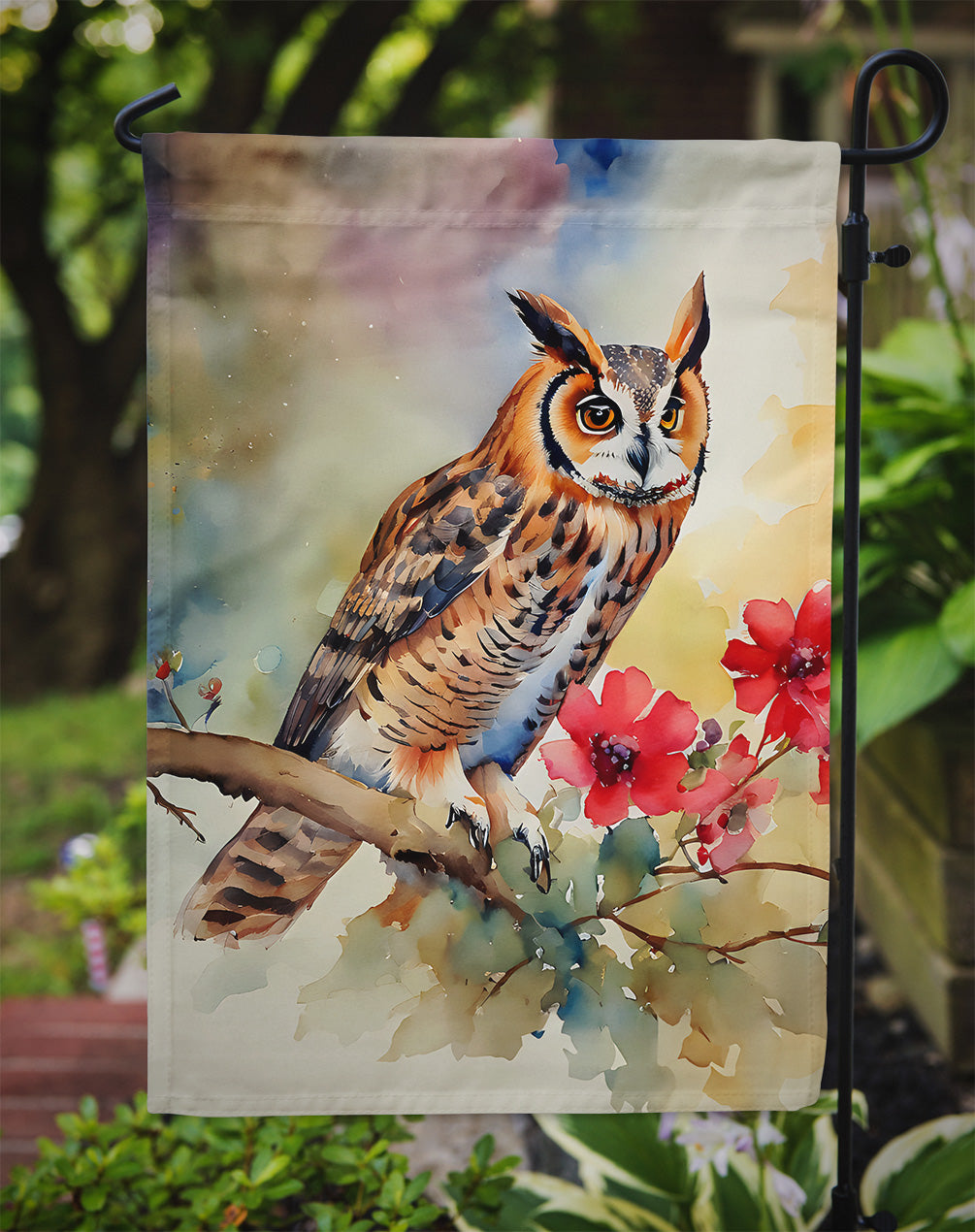 Long-Eared Owl Garden Flag