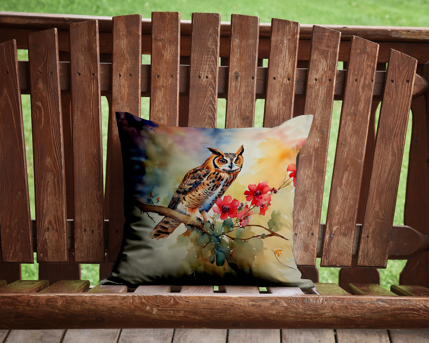 Long-Eared Owl Throw Pillow