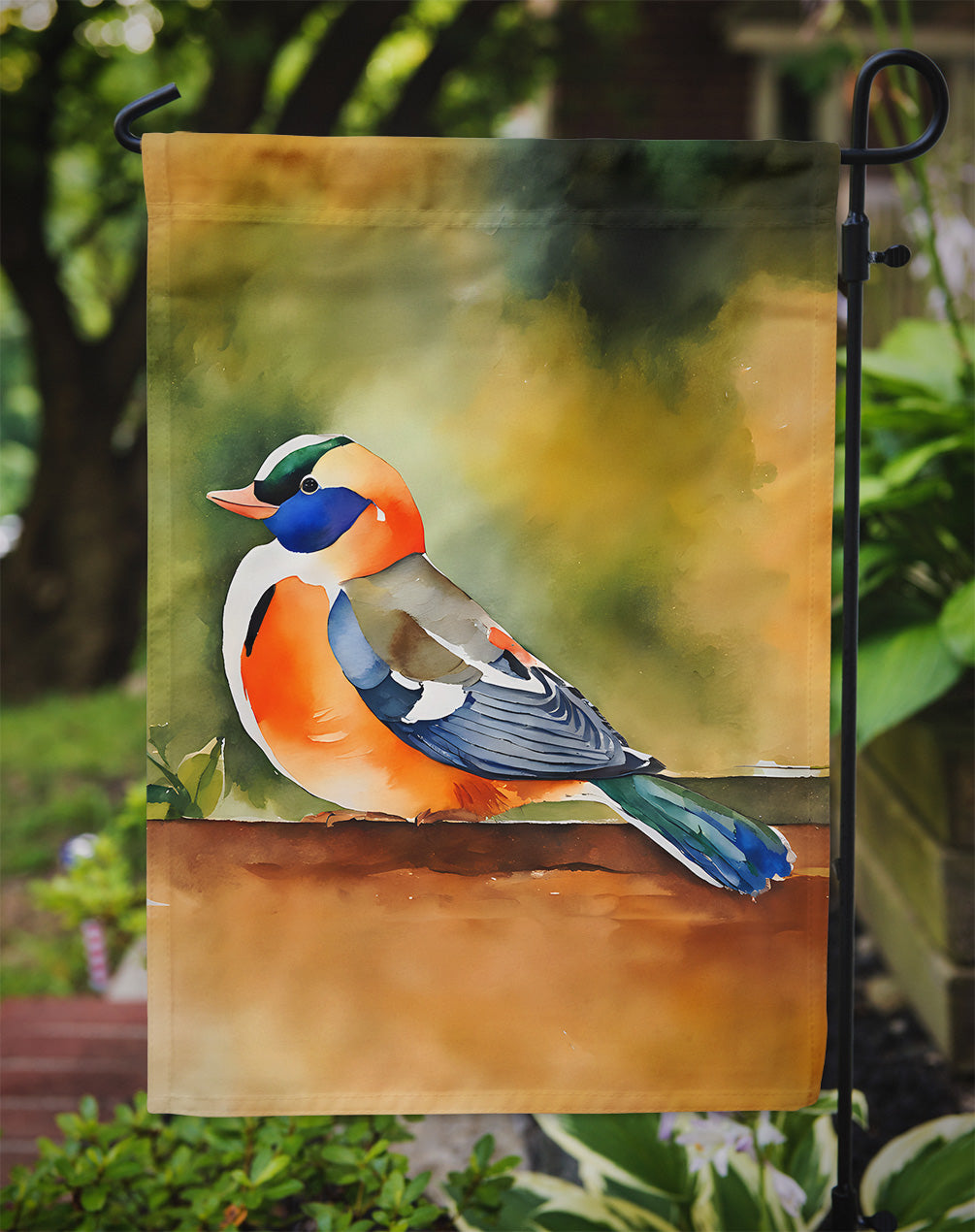 Mandarin Duck Garden Flag