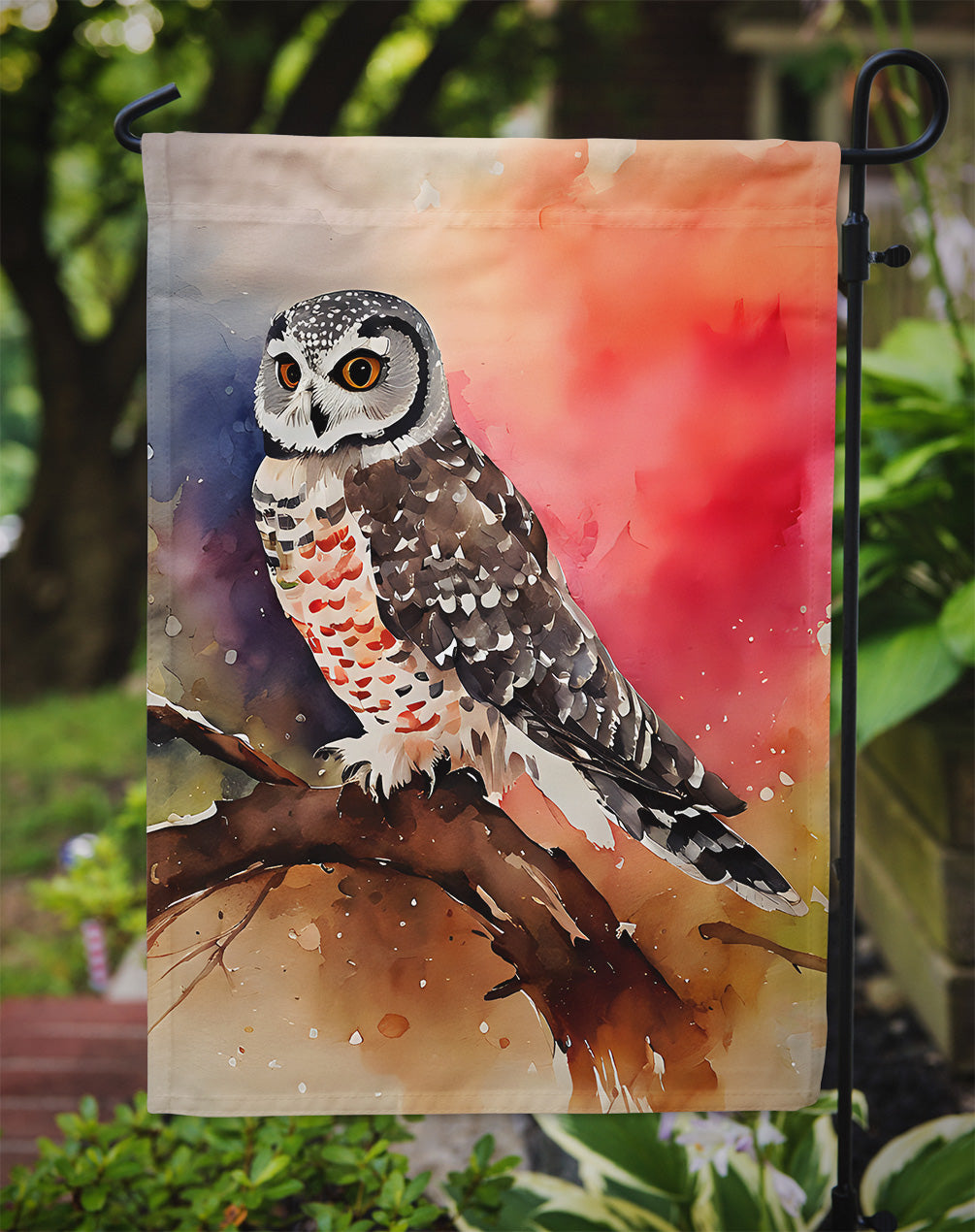 Northern Hawk Owl Garden Flag