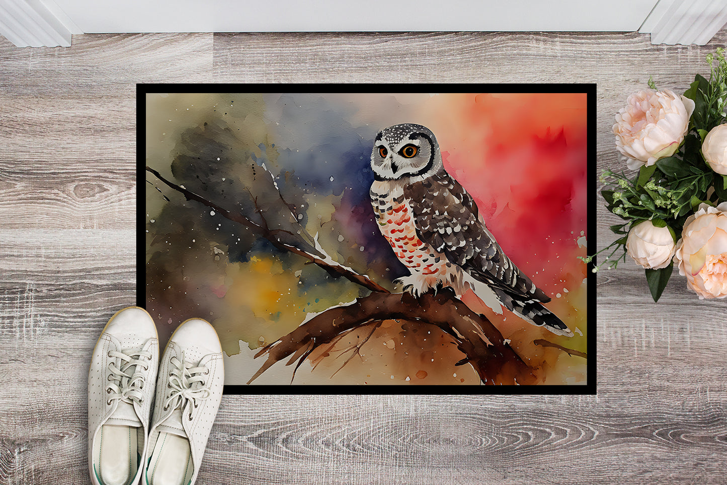 Northern Hawk Owl Doormat