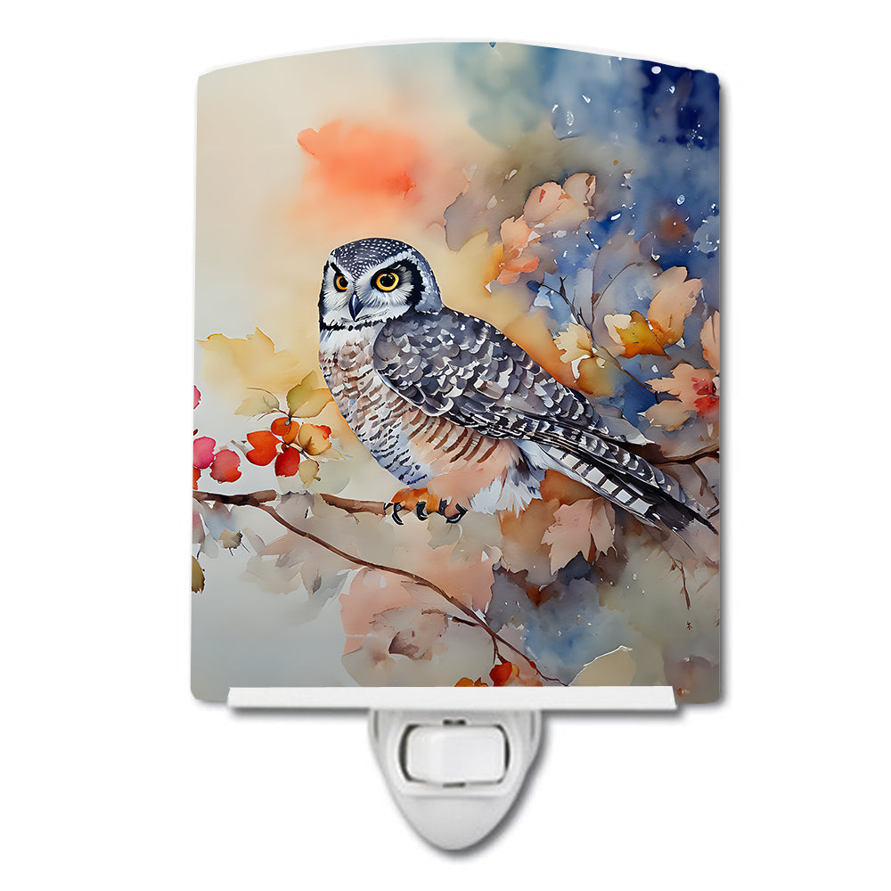 Buy this Northern Hawk Owl Ceramic Night Light