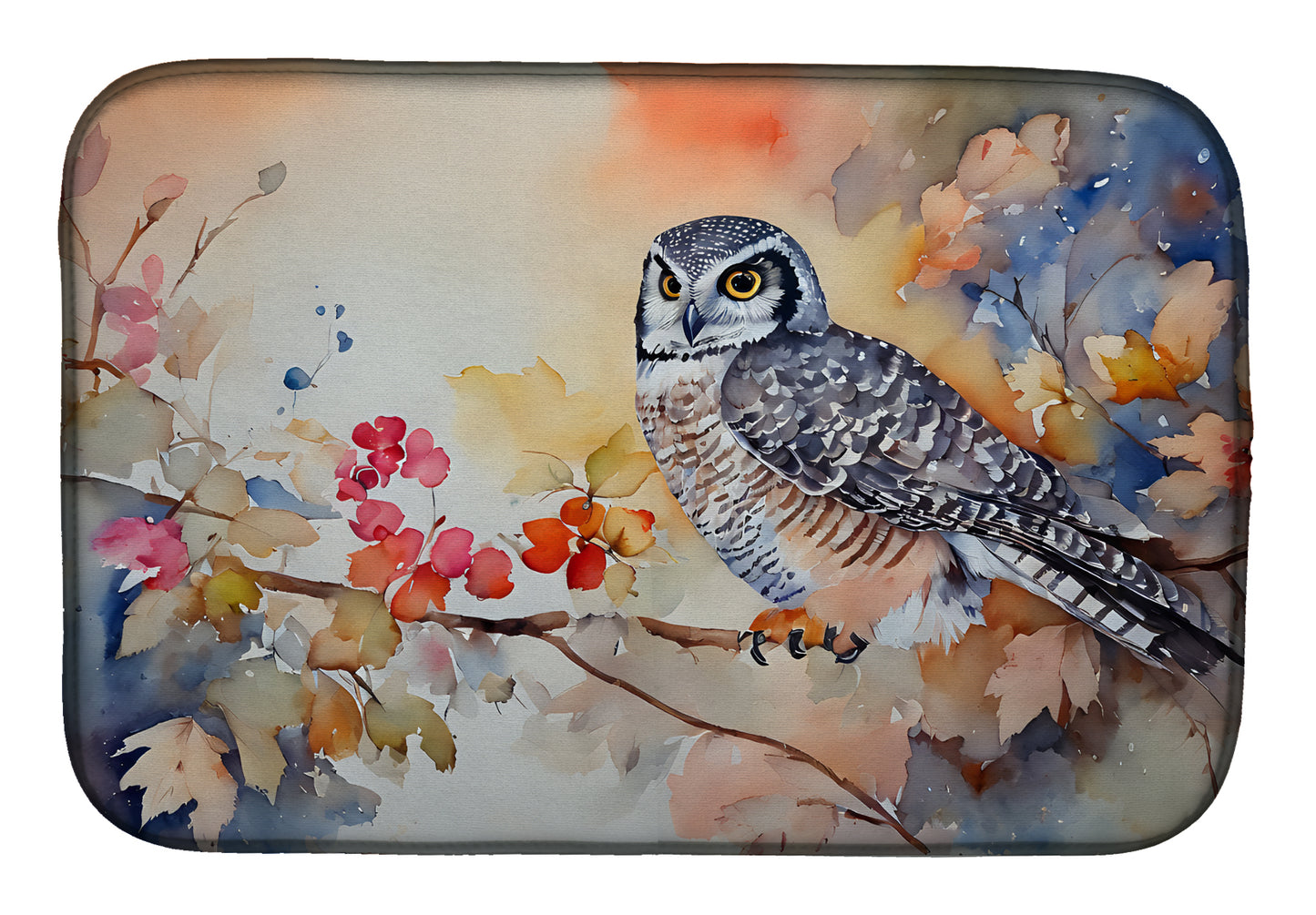 Buy this Northern Hawk Owl Dish Drying Mat