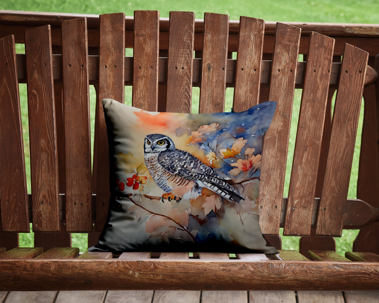 Northern Hawk Owl Throw Pillow