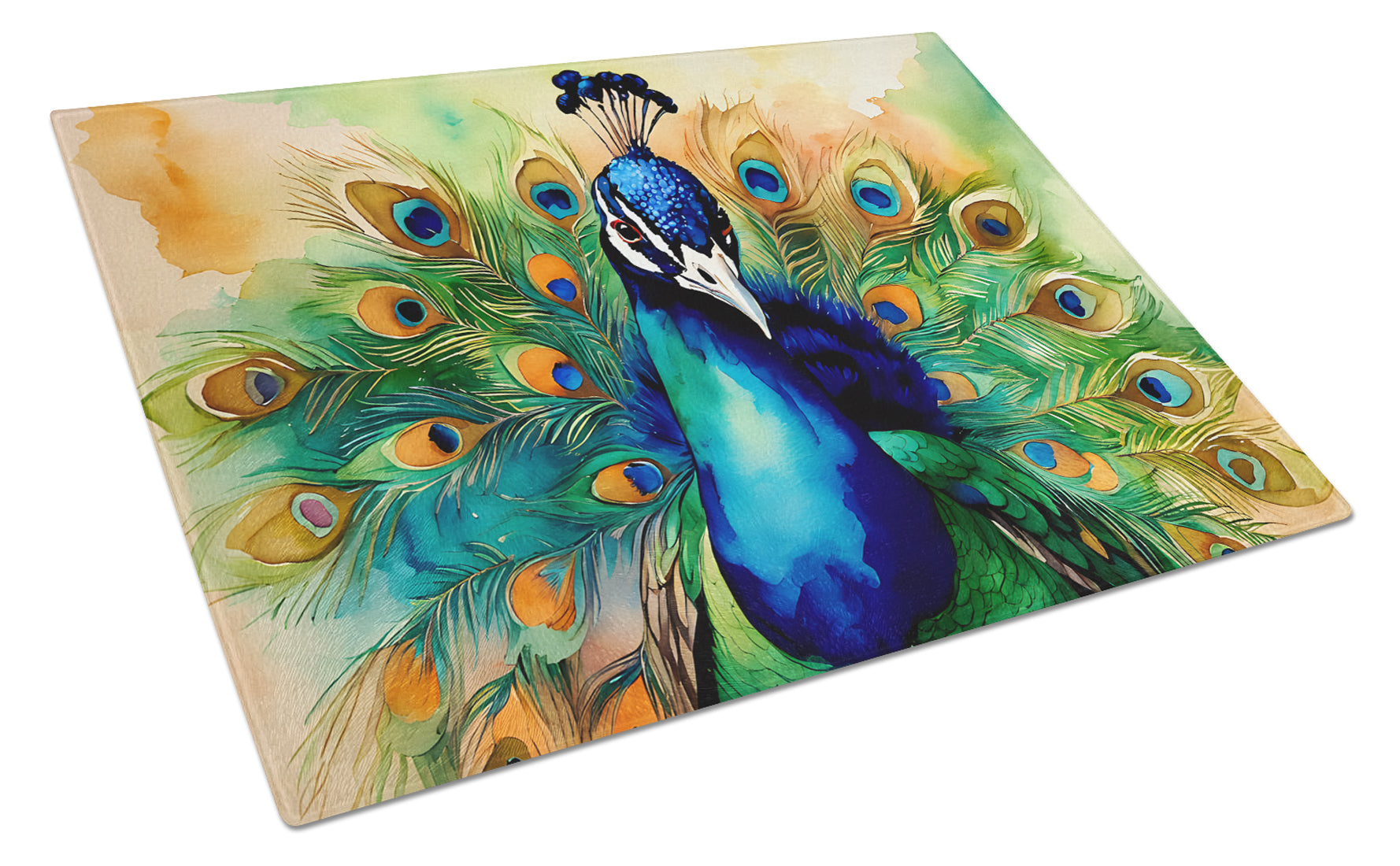 Buy this Peacock Glass Cutting Board