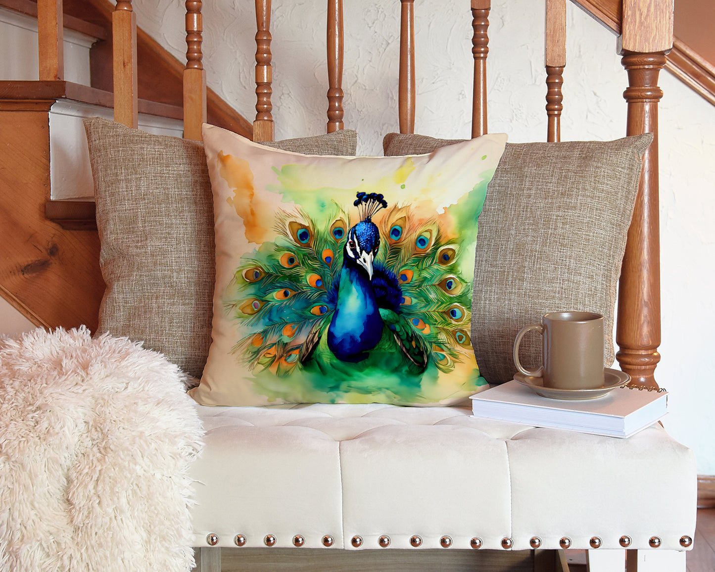 Peacock Throw Pillow