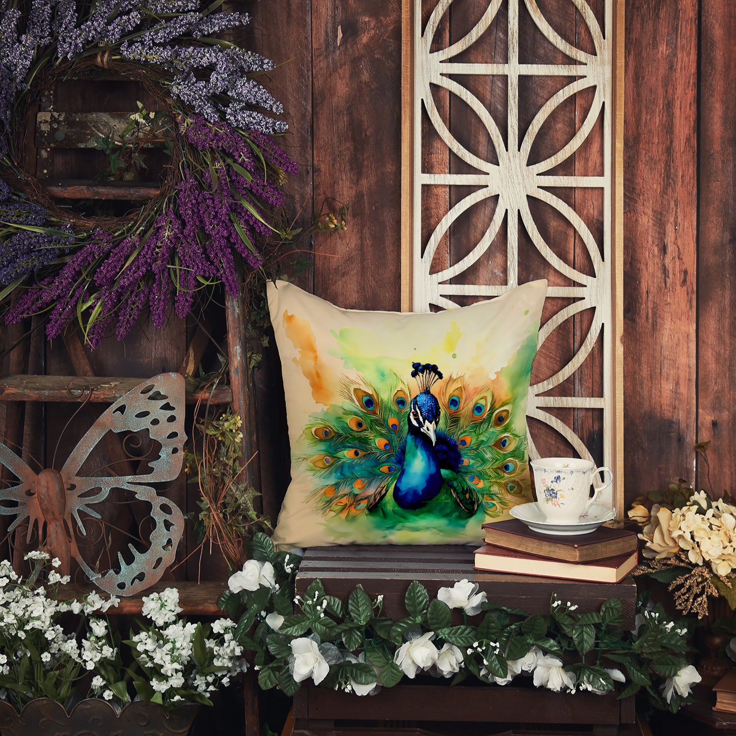 Peacock Throw Pillow