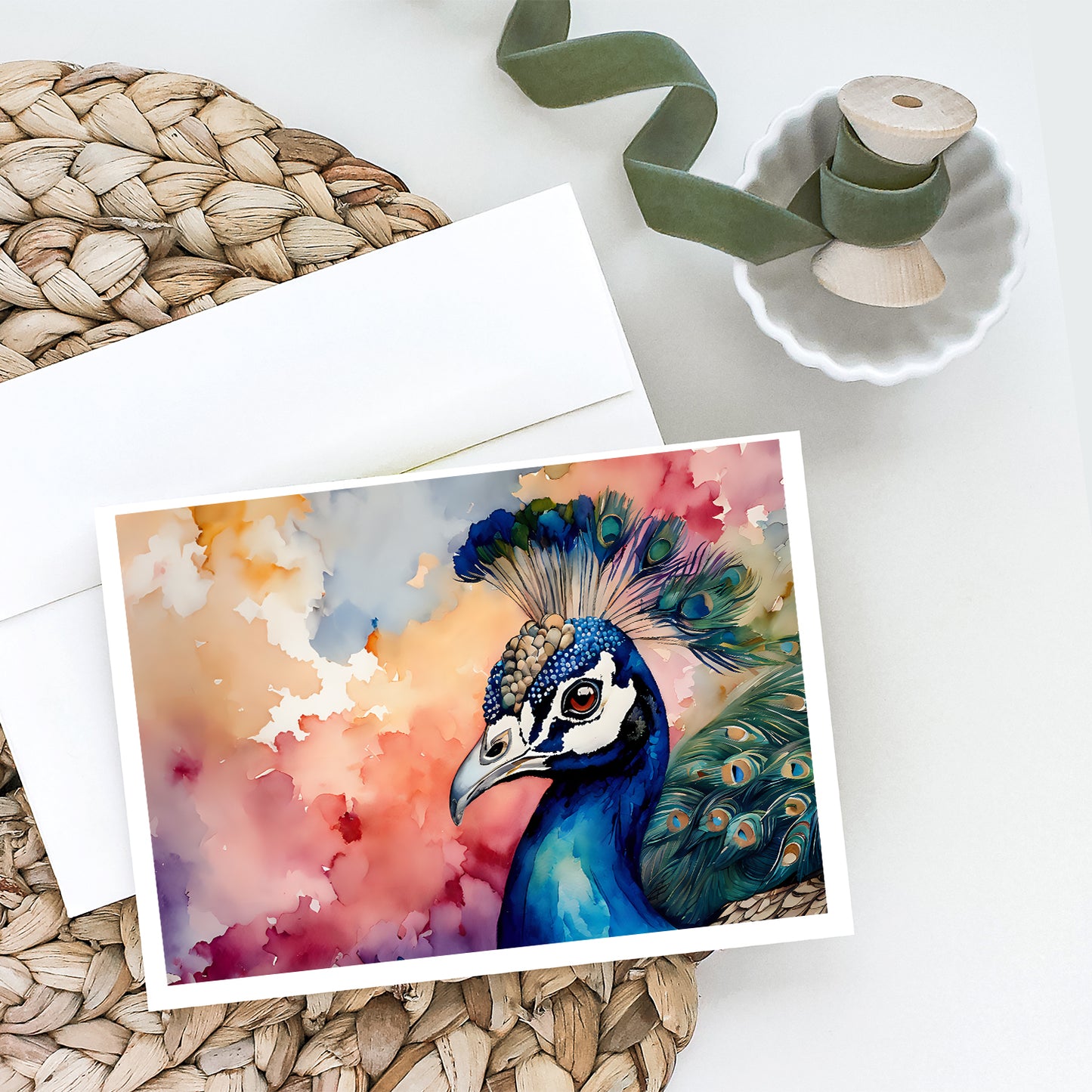 Peacock Greeting Cards Pack of 8