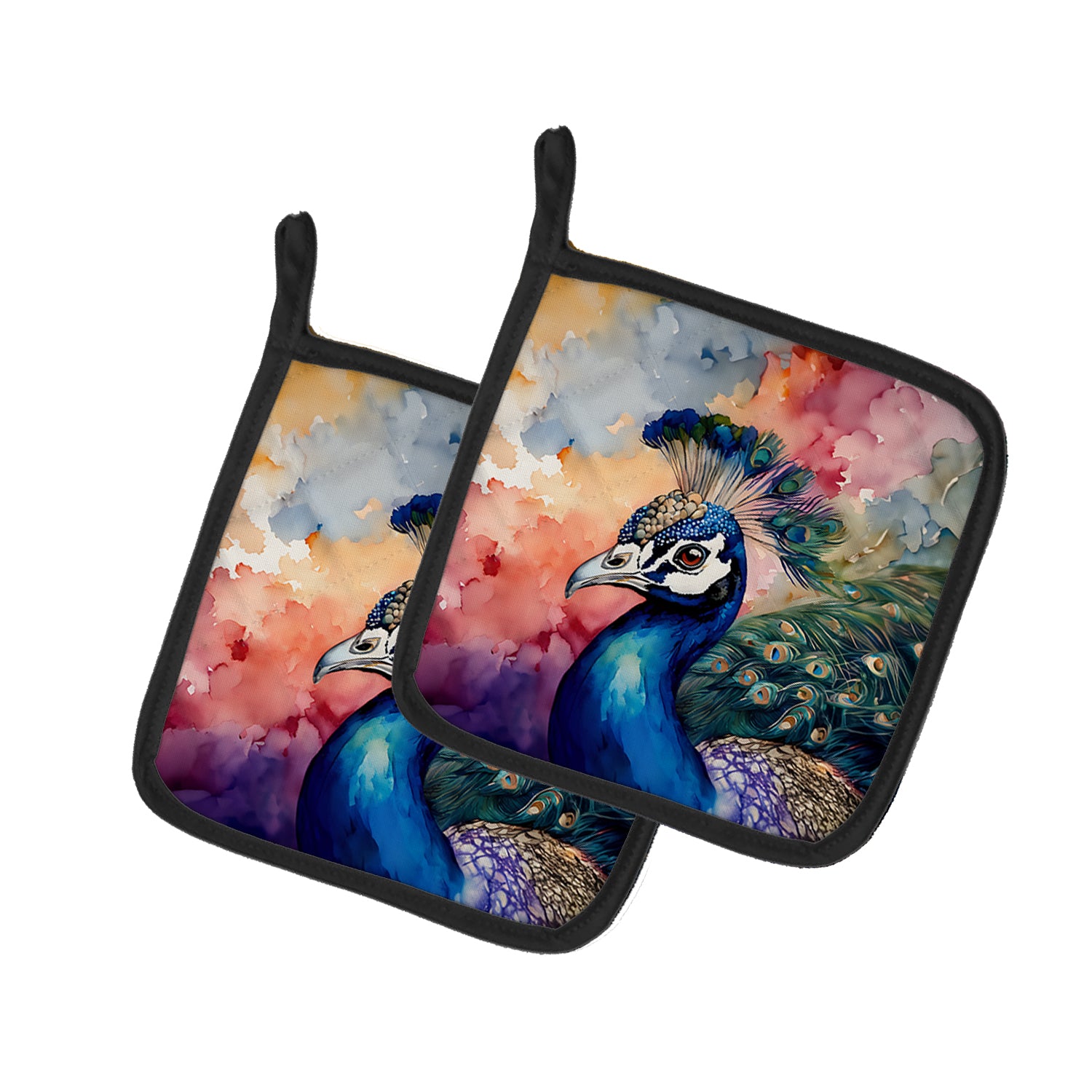 Buy this Peacock Pair of Pot Holders