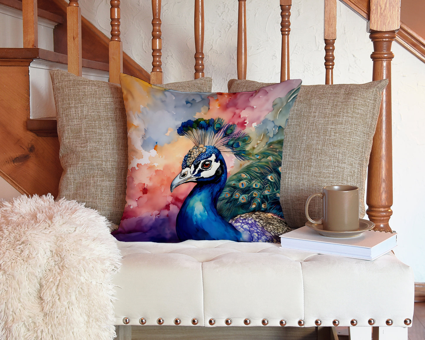 Peacock Throw Pillow