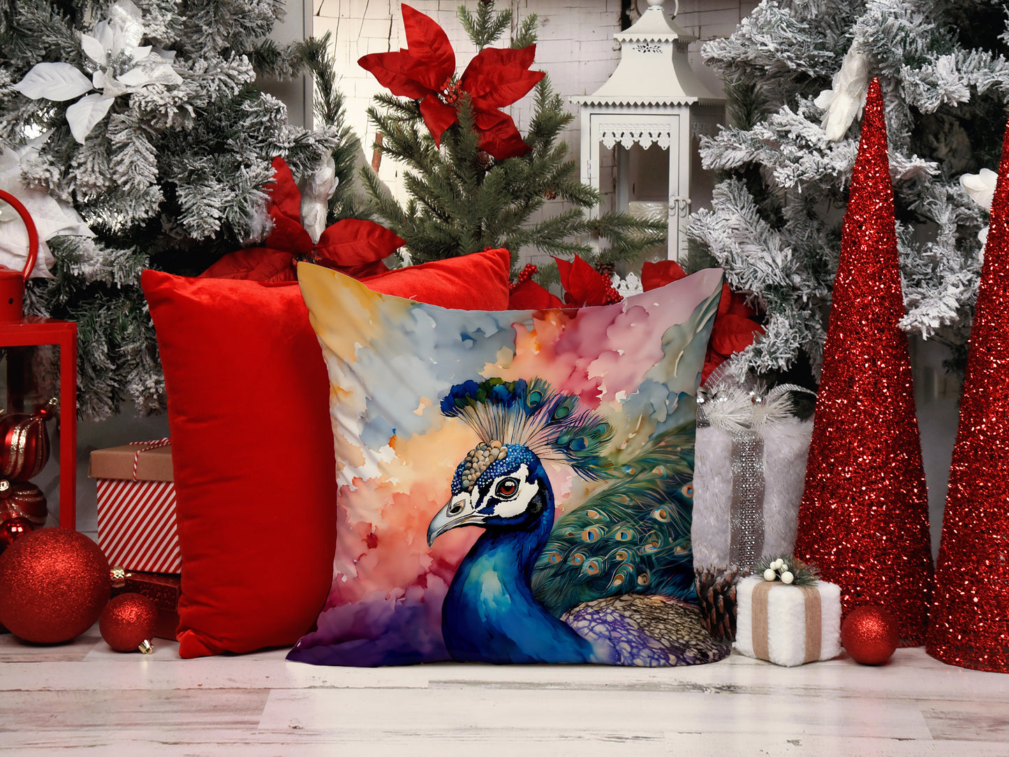 Peacock Throw Pillow