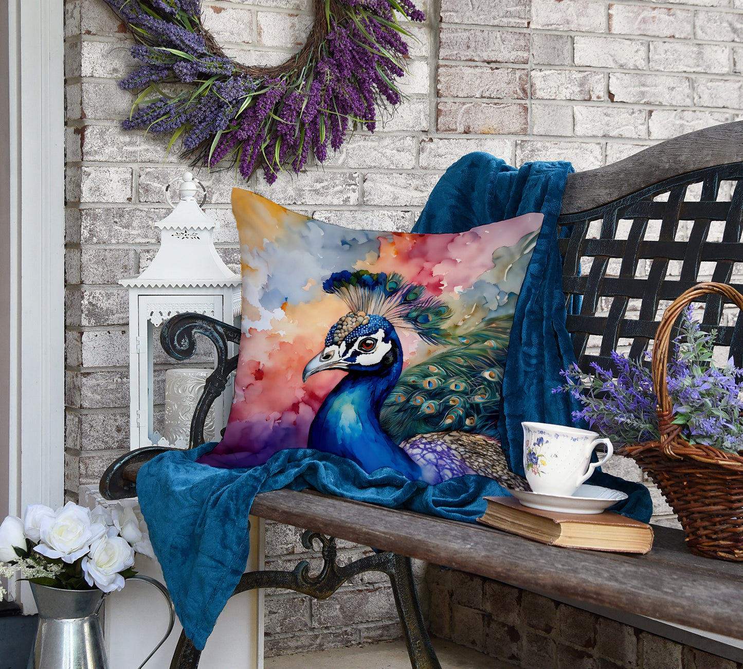 Peacock Throw Pillow