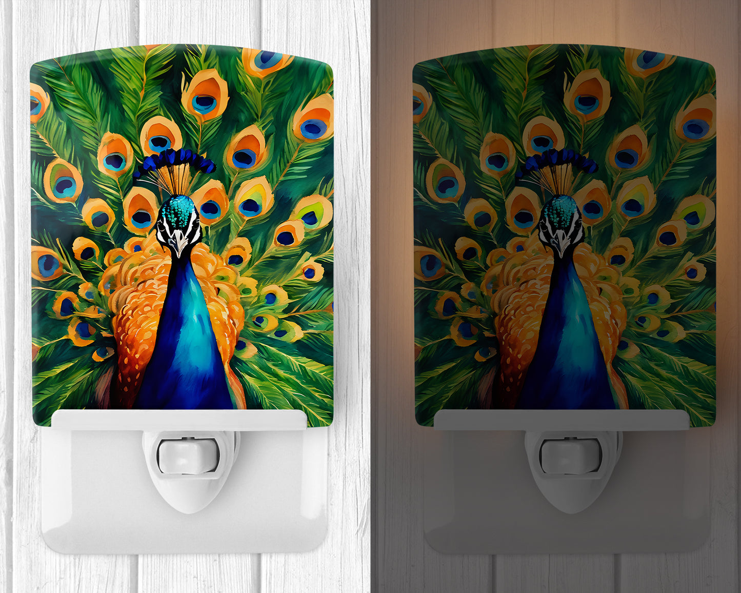 Peacock Ceramic Night Light