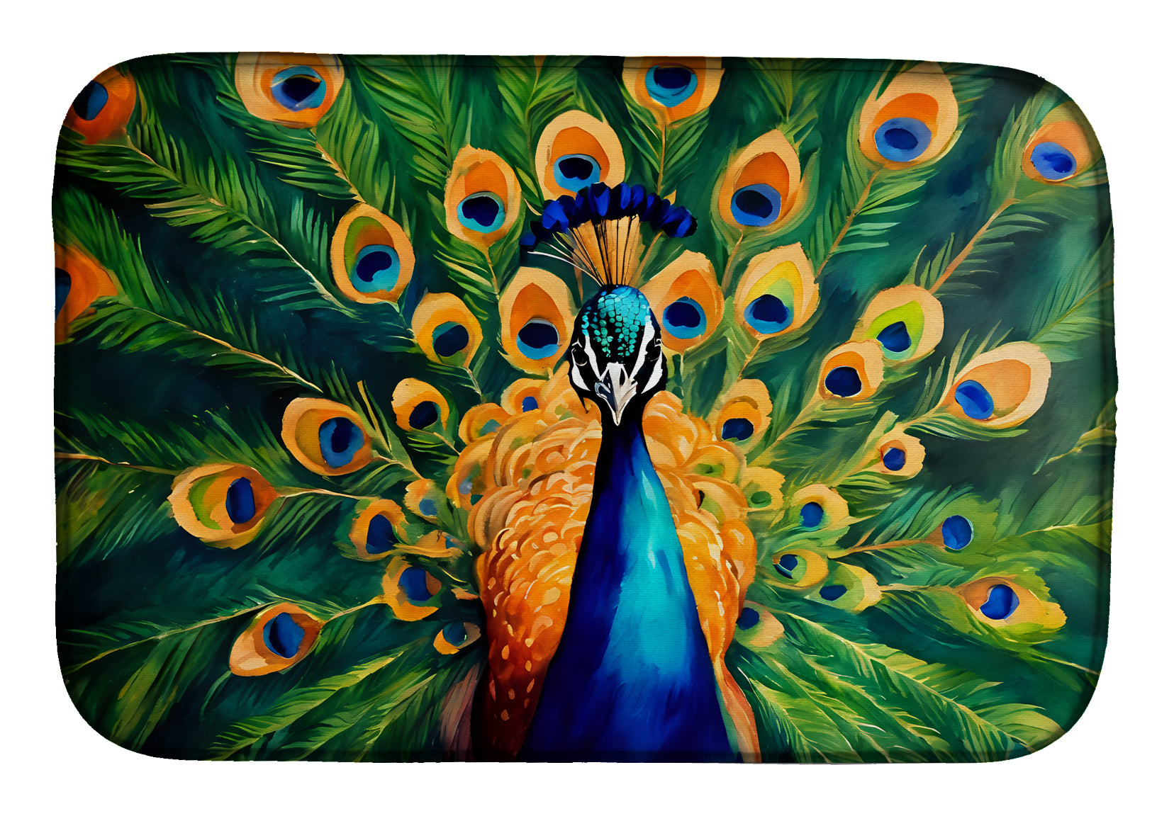 Buy this Peacock Dish Drying Mat