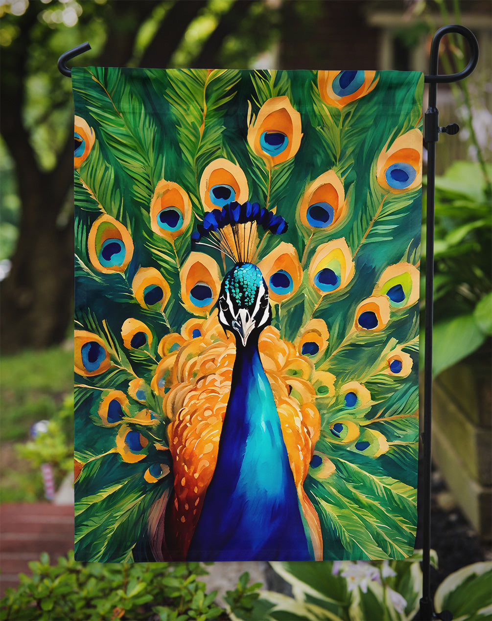 Peacock Garden Flag