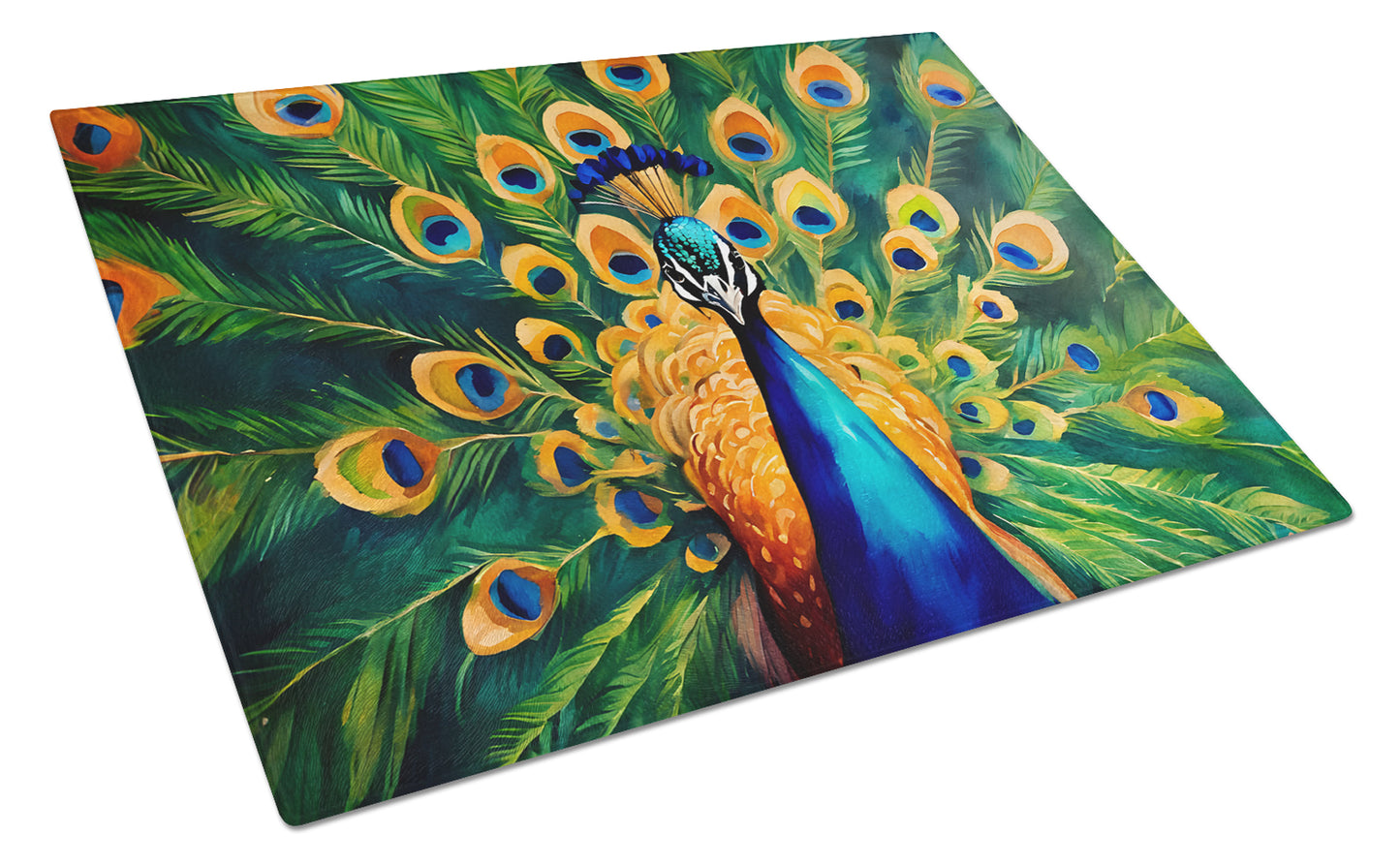 Buy this Peacock Glass Cutting Board