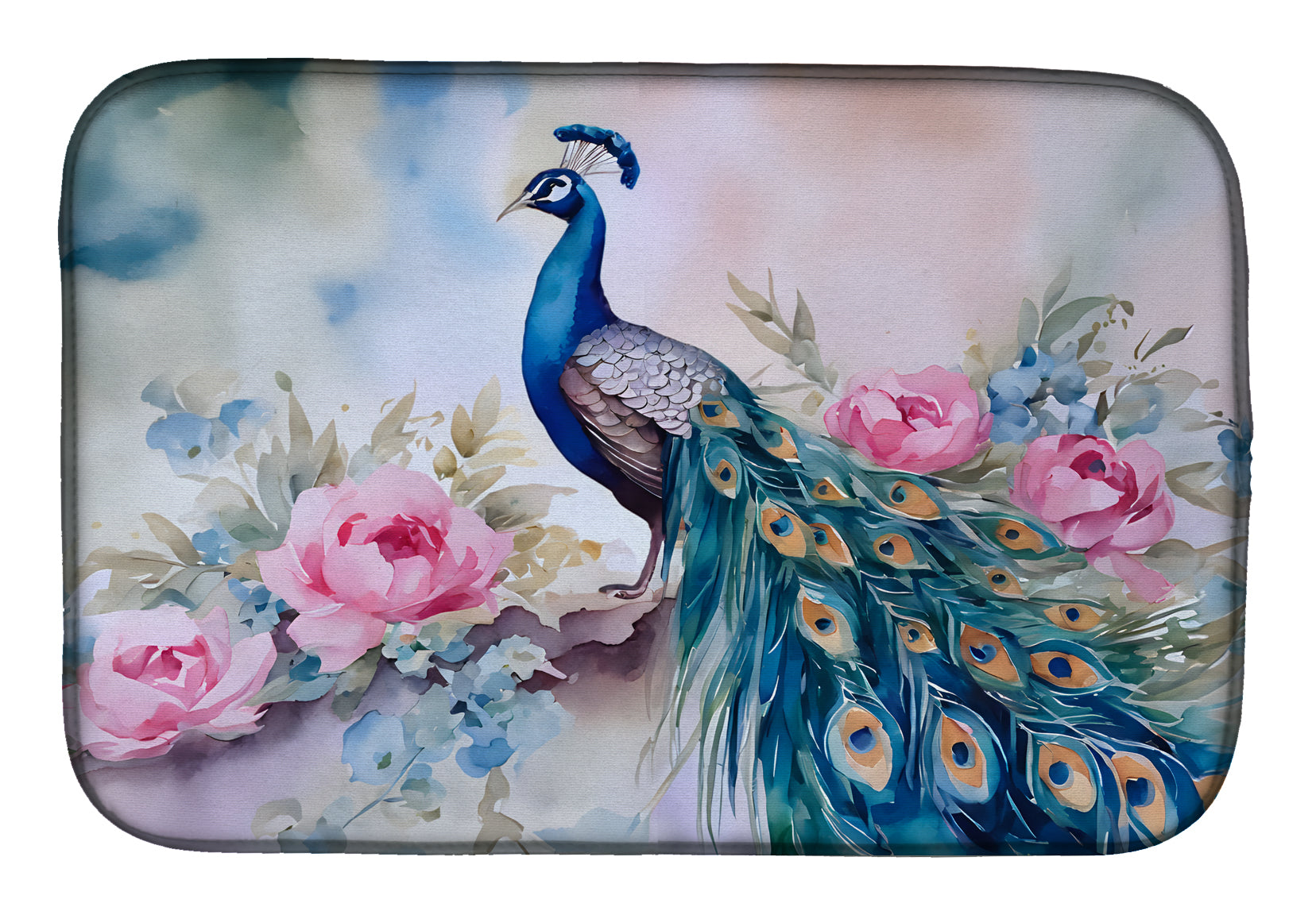 Buy this Peacock Dish Drying Mat