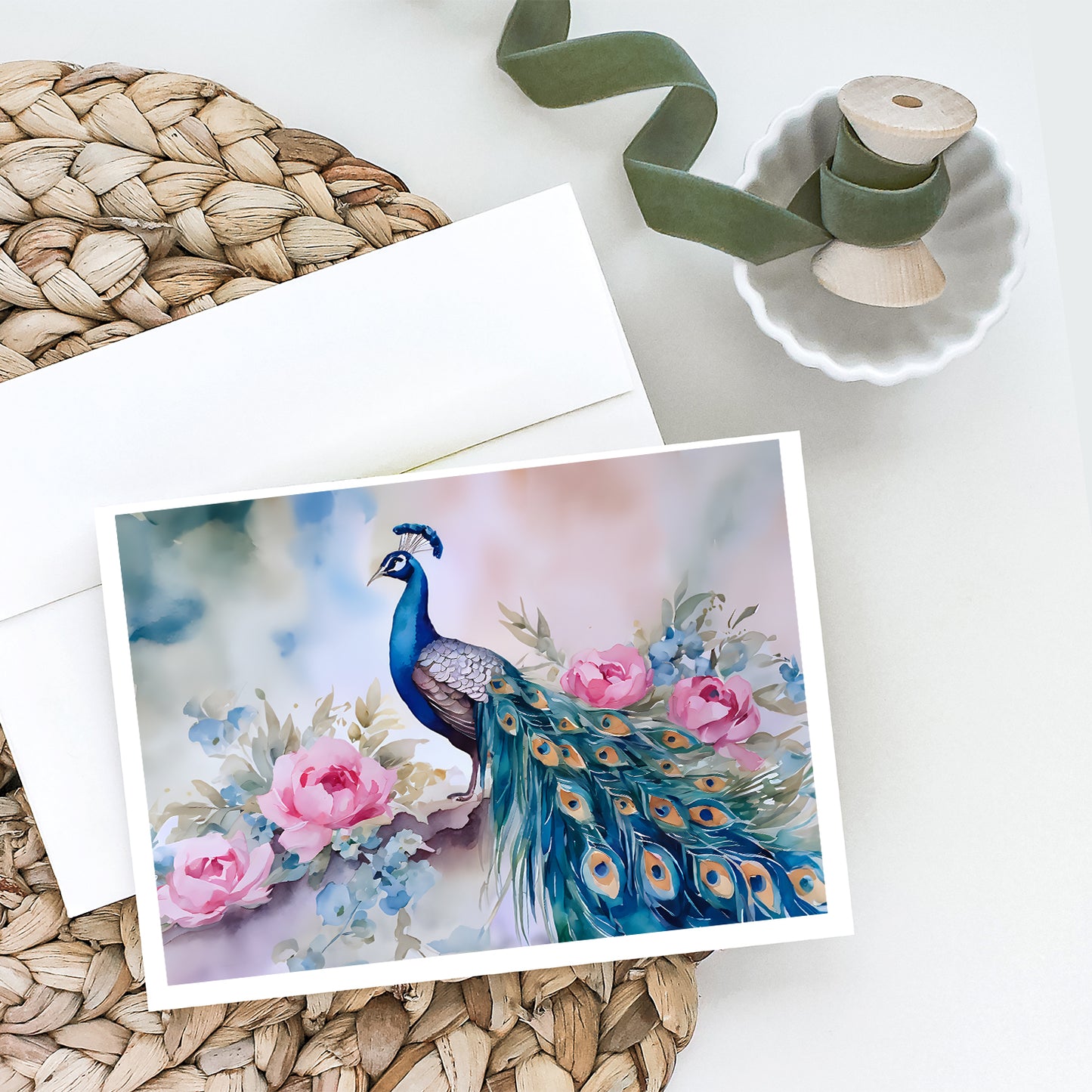 Peacock Greeting Cards Pack of 8