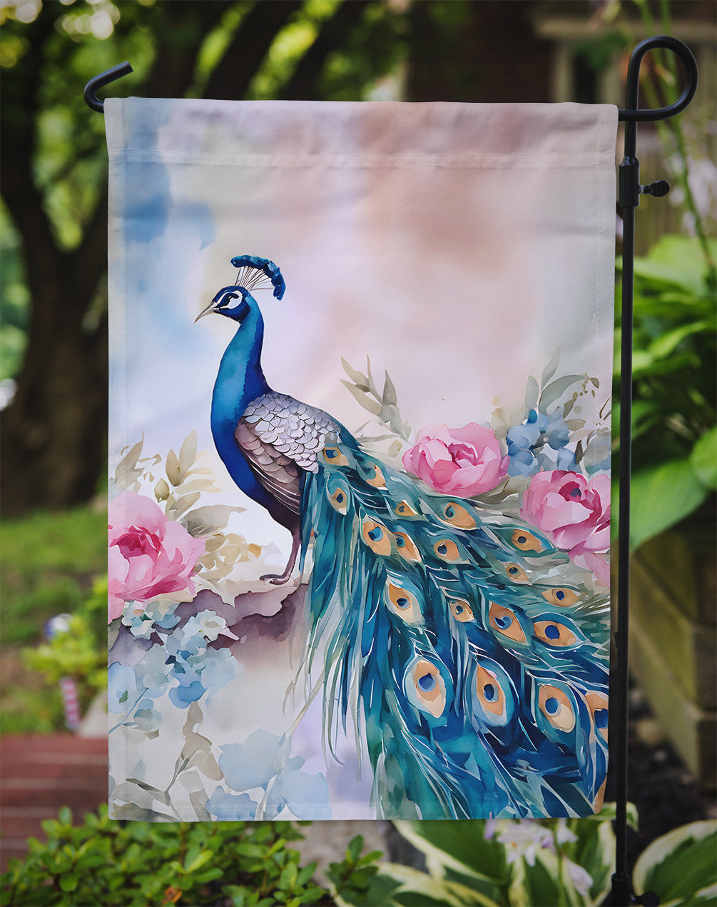 Peacock Garden Flag