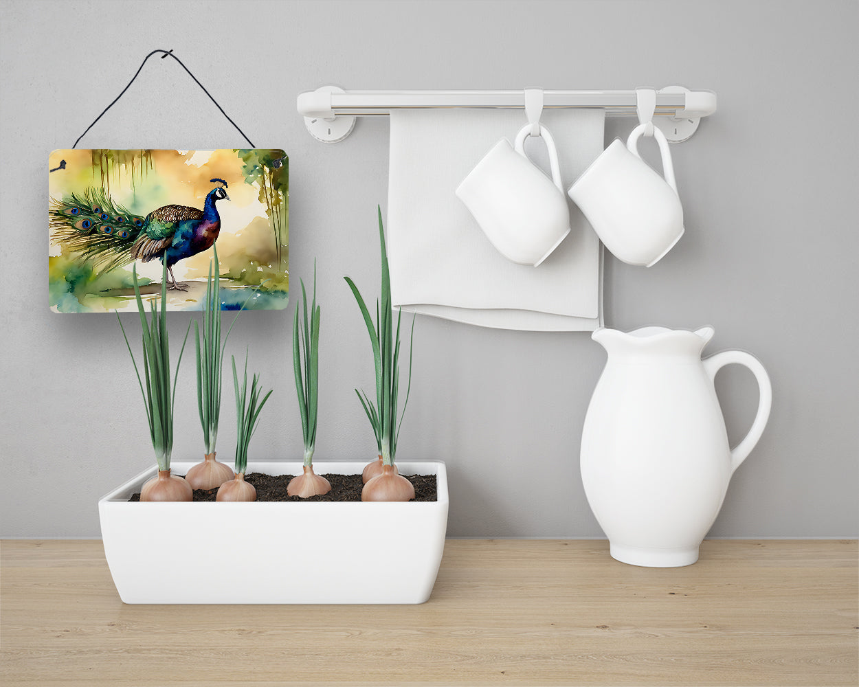 Peacock Wall or Door Hanging Prints