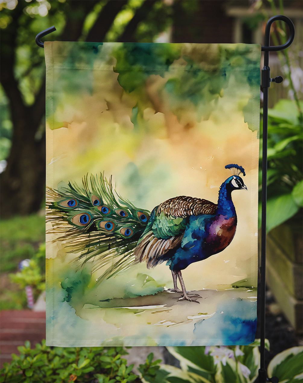 Peacock Garden Flag