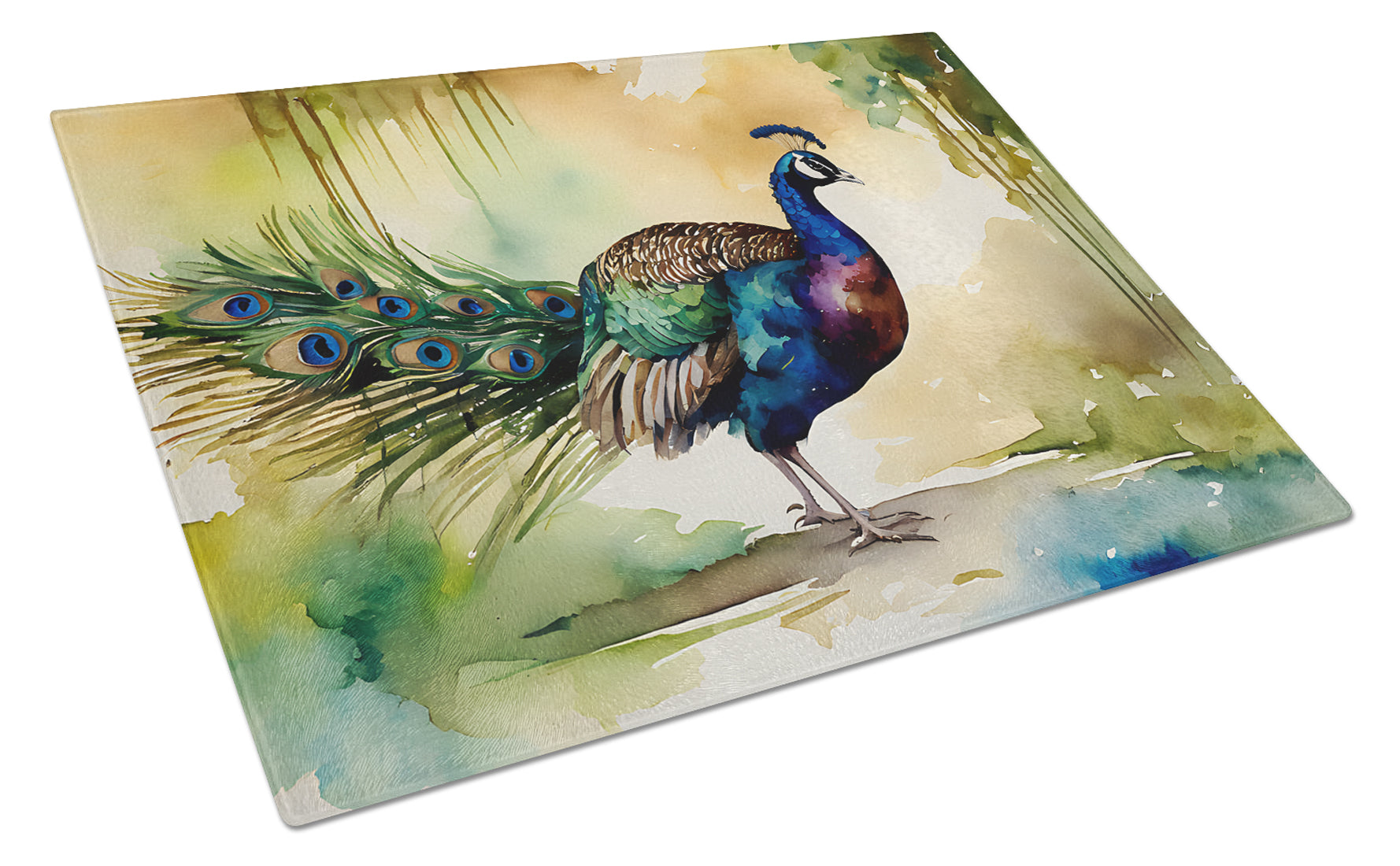 Buy this Peacock Glass Cutting Board