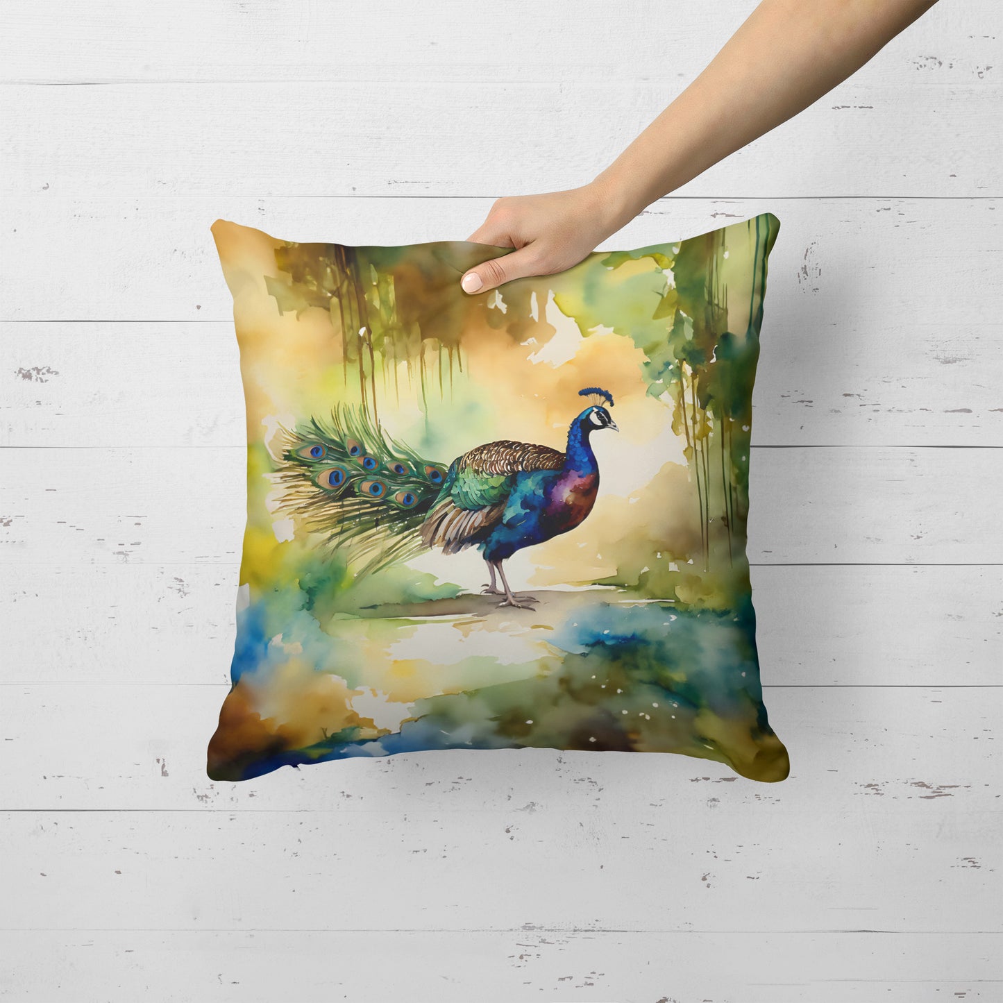 Peacock Throw Pillow