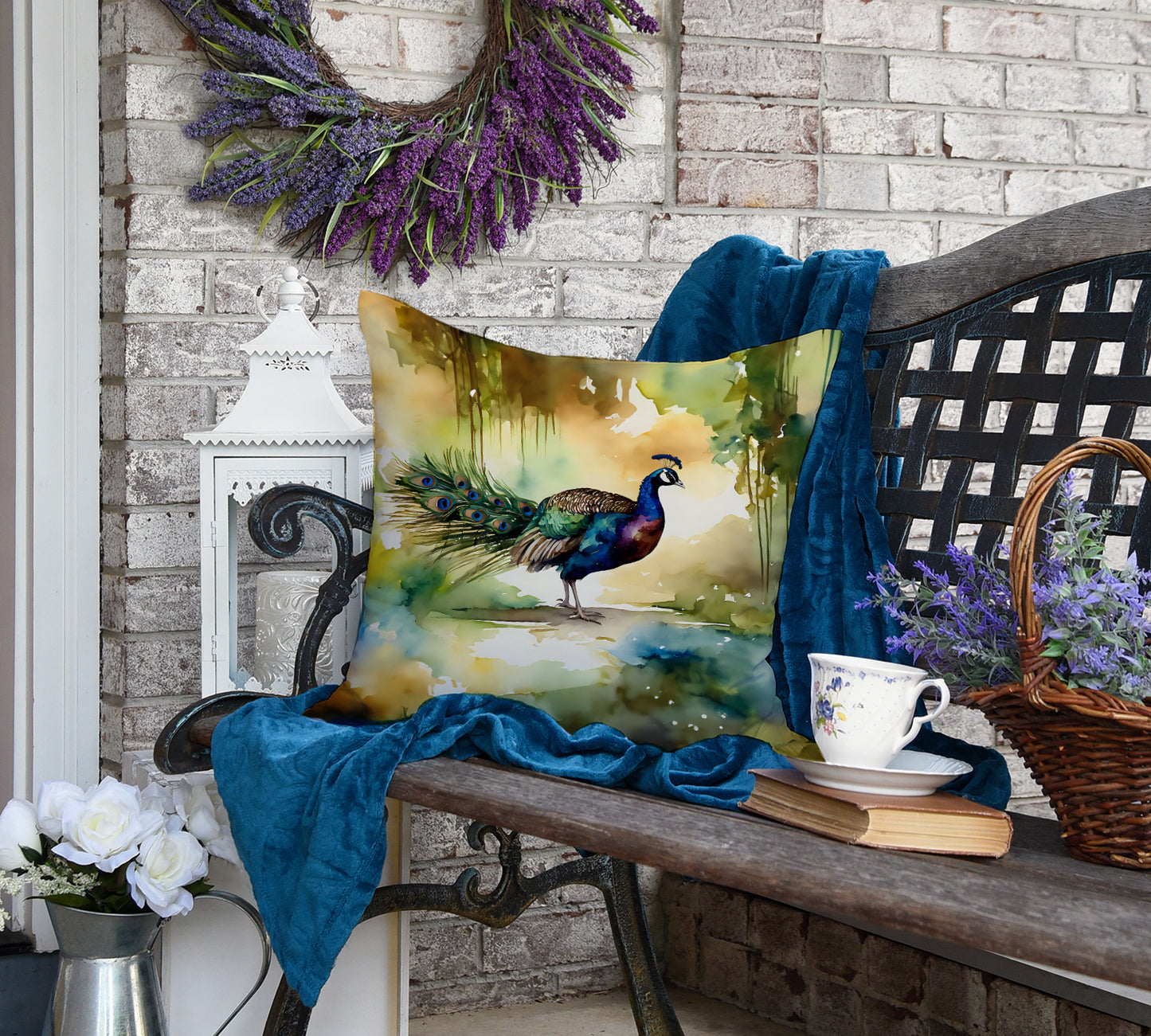 Peacock Throw Pillow