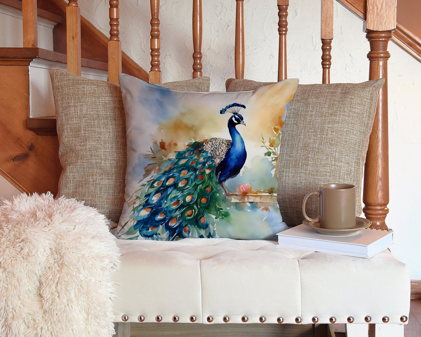 Peacock Throw Pillow