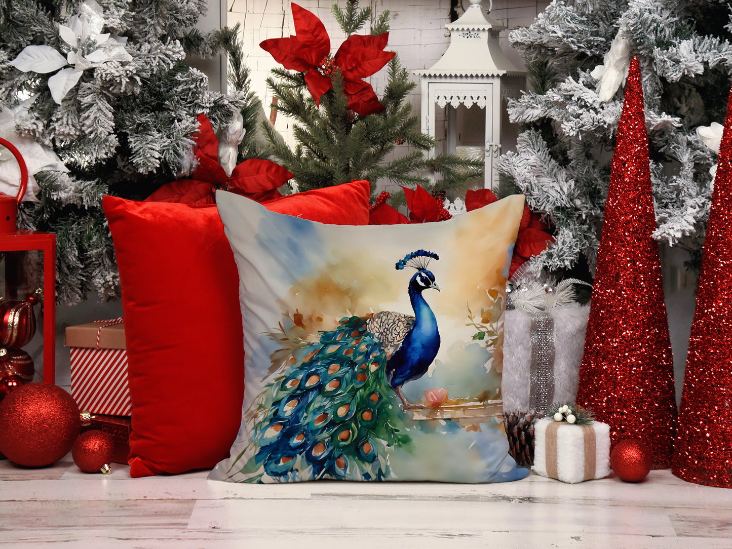 Peacock Throw Pillow