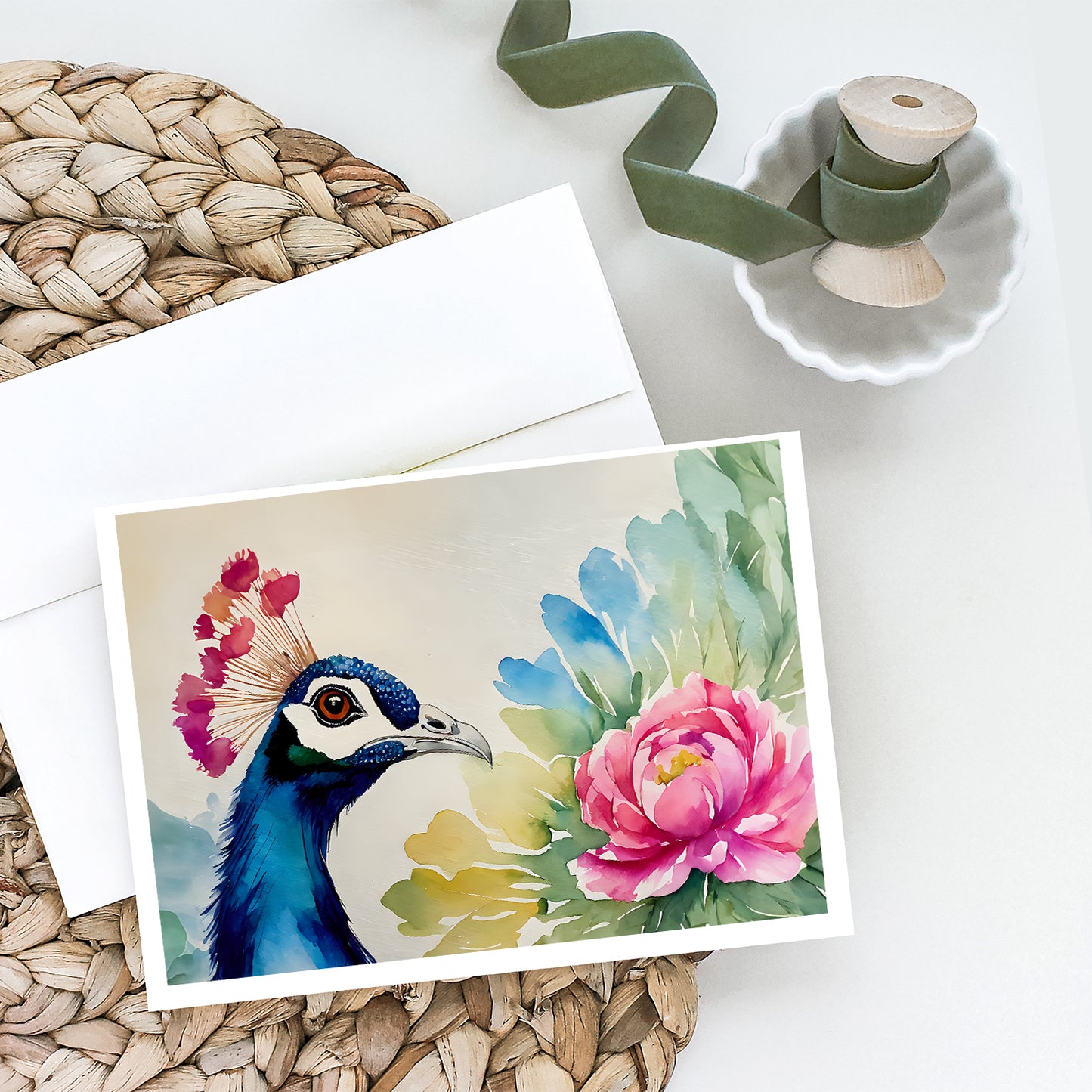 Peacock Greeting Cards Pack of 8