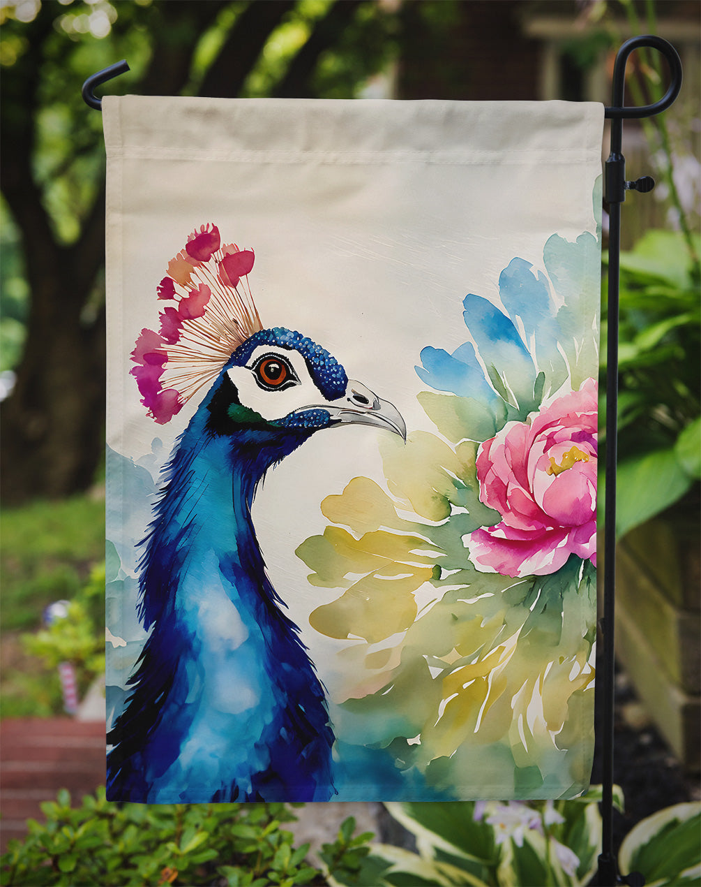 Peacock Garden Flag