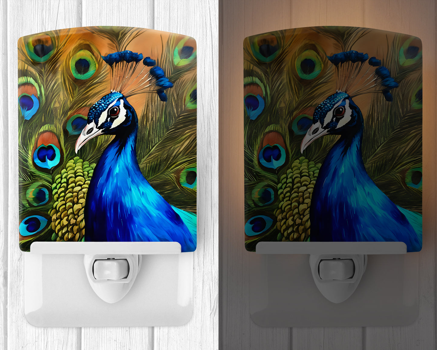 Peacock Ceramic Night Light