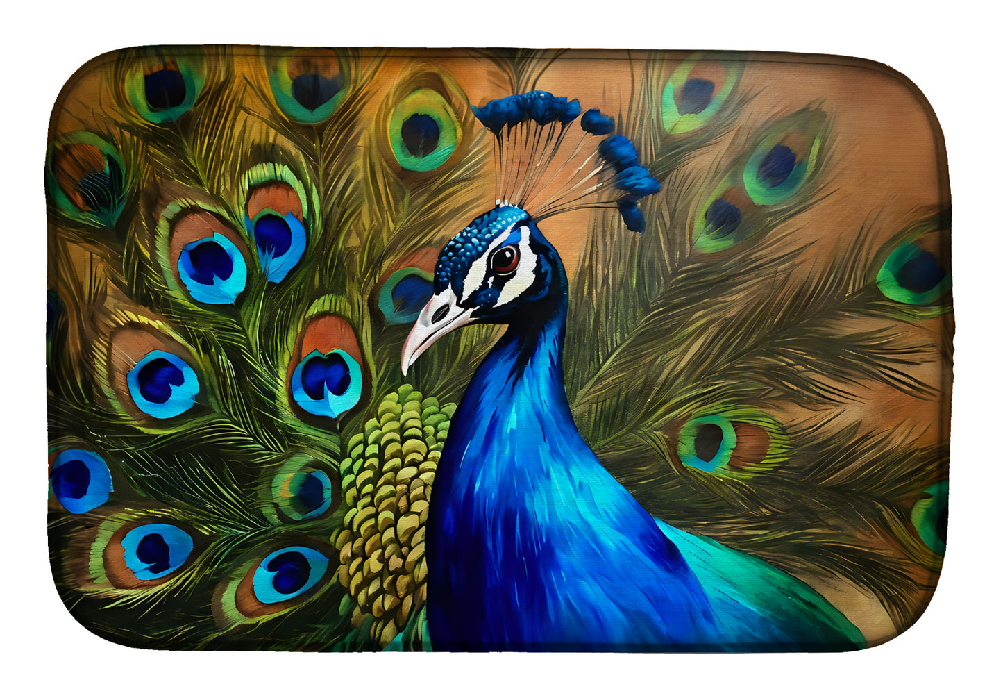 Buy this Peacock Dish Drying Mat