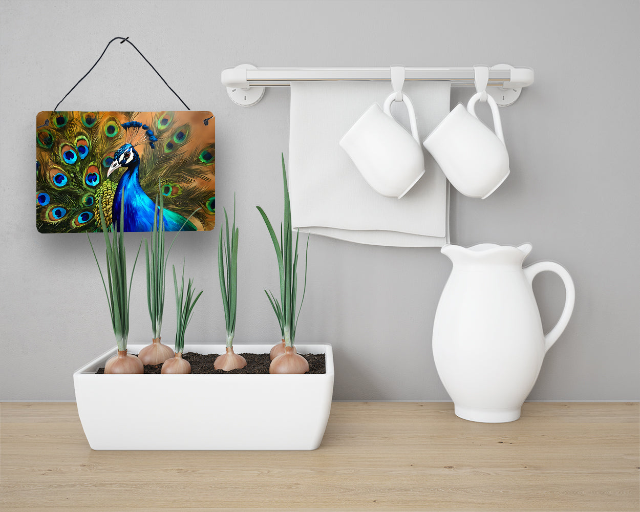 Peacock Wall or Door Hanging Prints