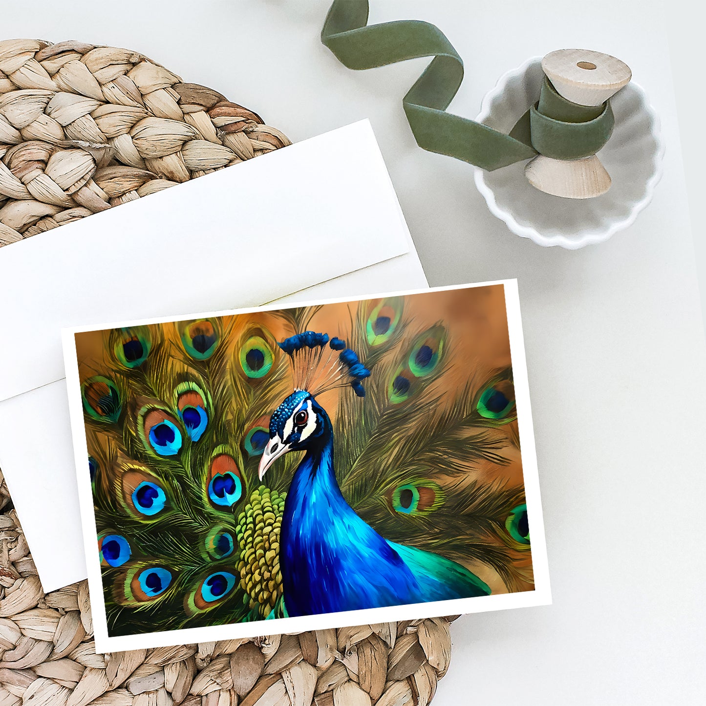 Peacock Greeting Cards Pack of 8