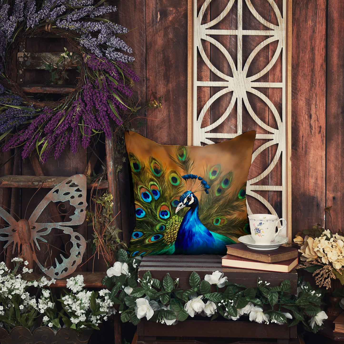 Peacock Throw Pillow