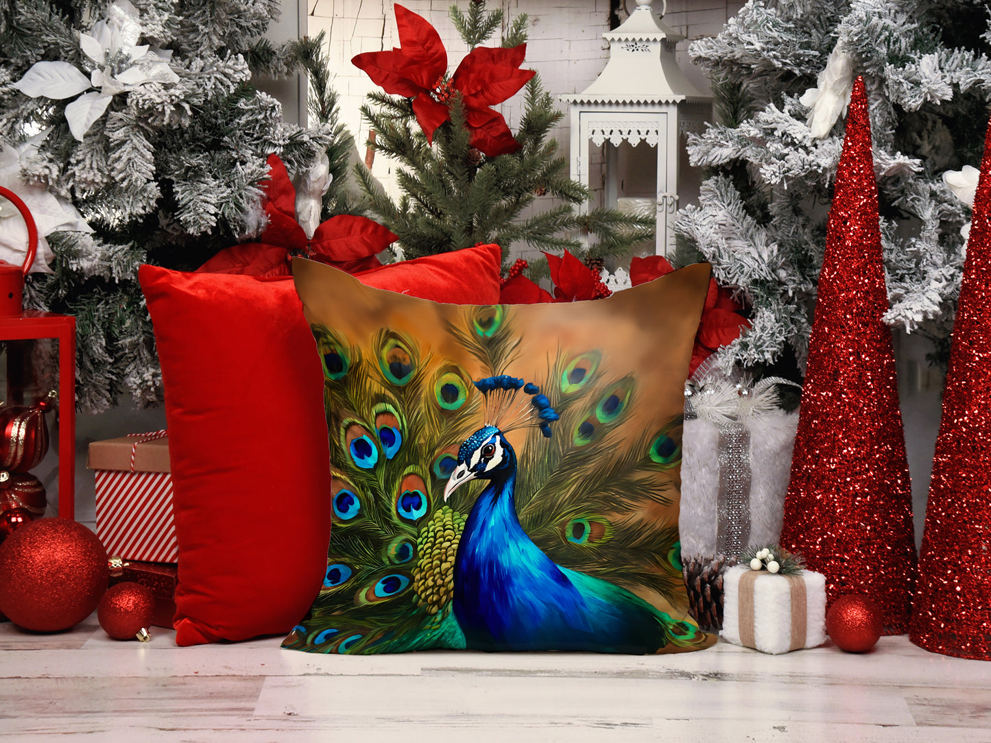 Peacock Throw Pillow