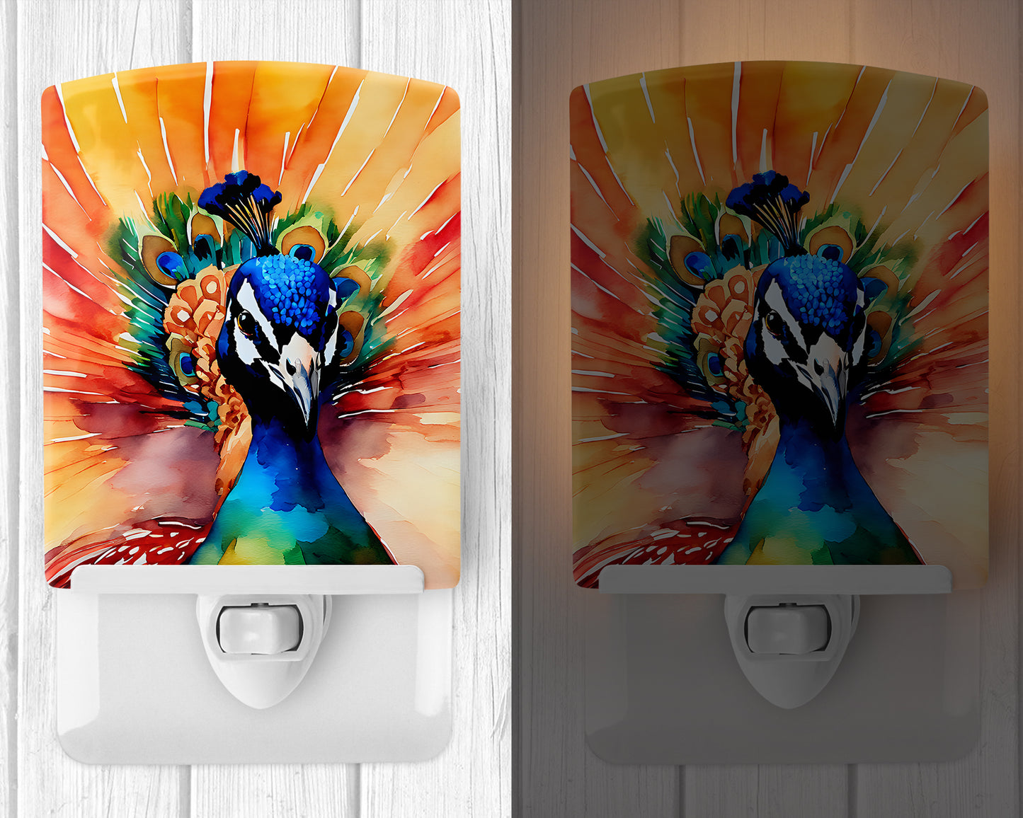 Peacock Ceramic Night Light