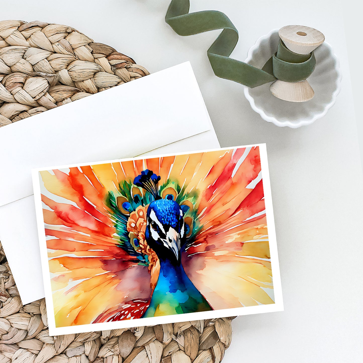 Peacock Greeting Cards Pack of 8