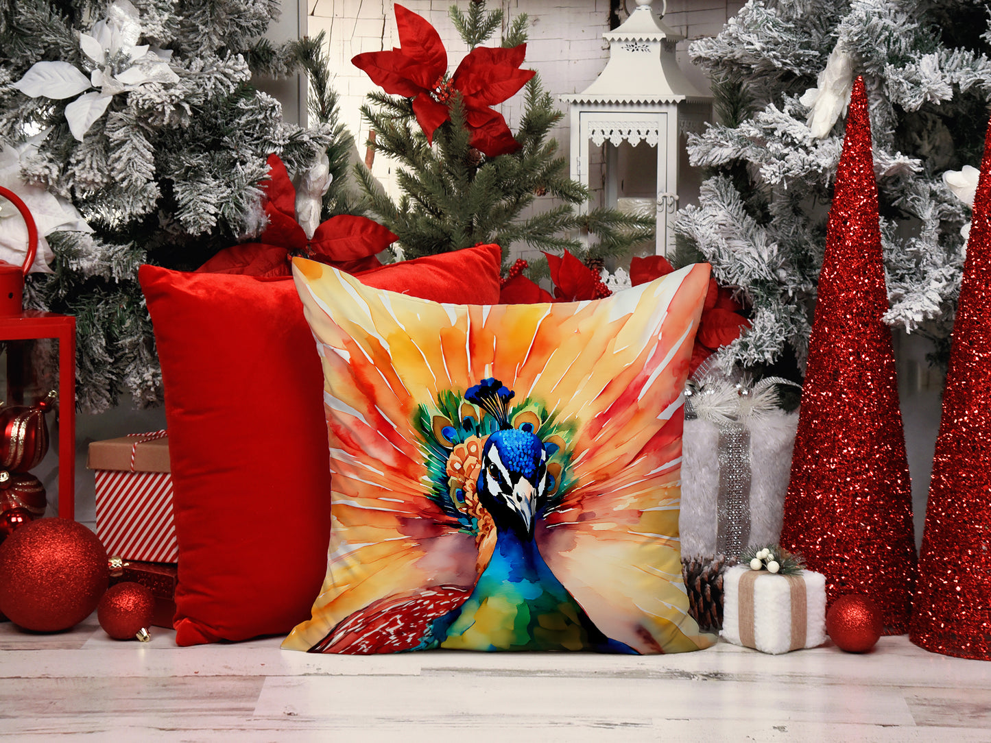 Peacock Throw Pillow