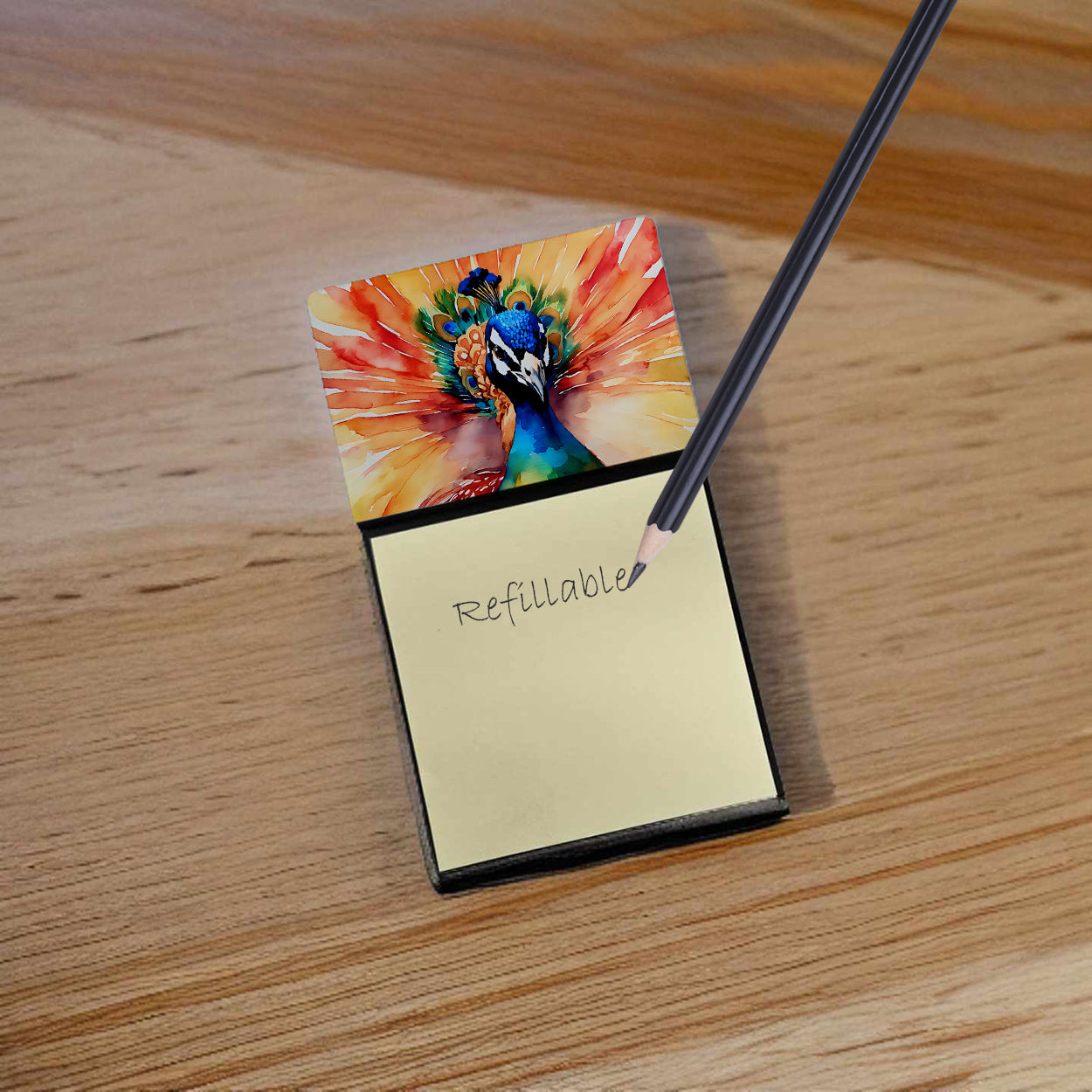 Peacock Sticky Note Holder