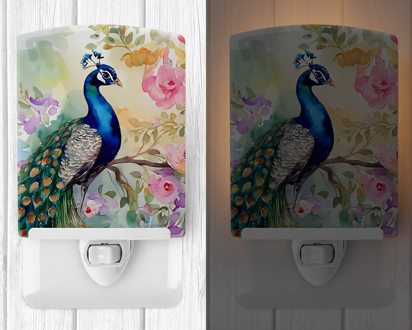 Peacock Ceramic Night Light