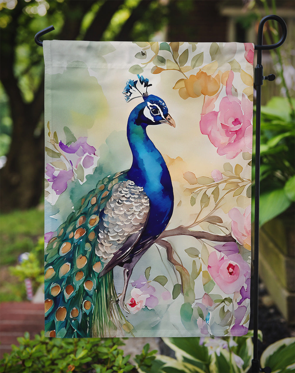 Peacock Garden Flag