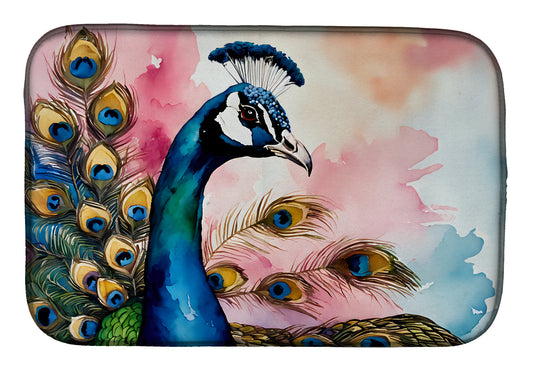 Buy this Peacock Dish Drying Mat