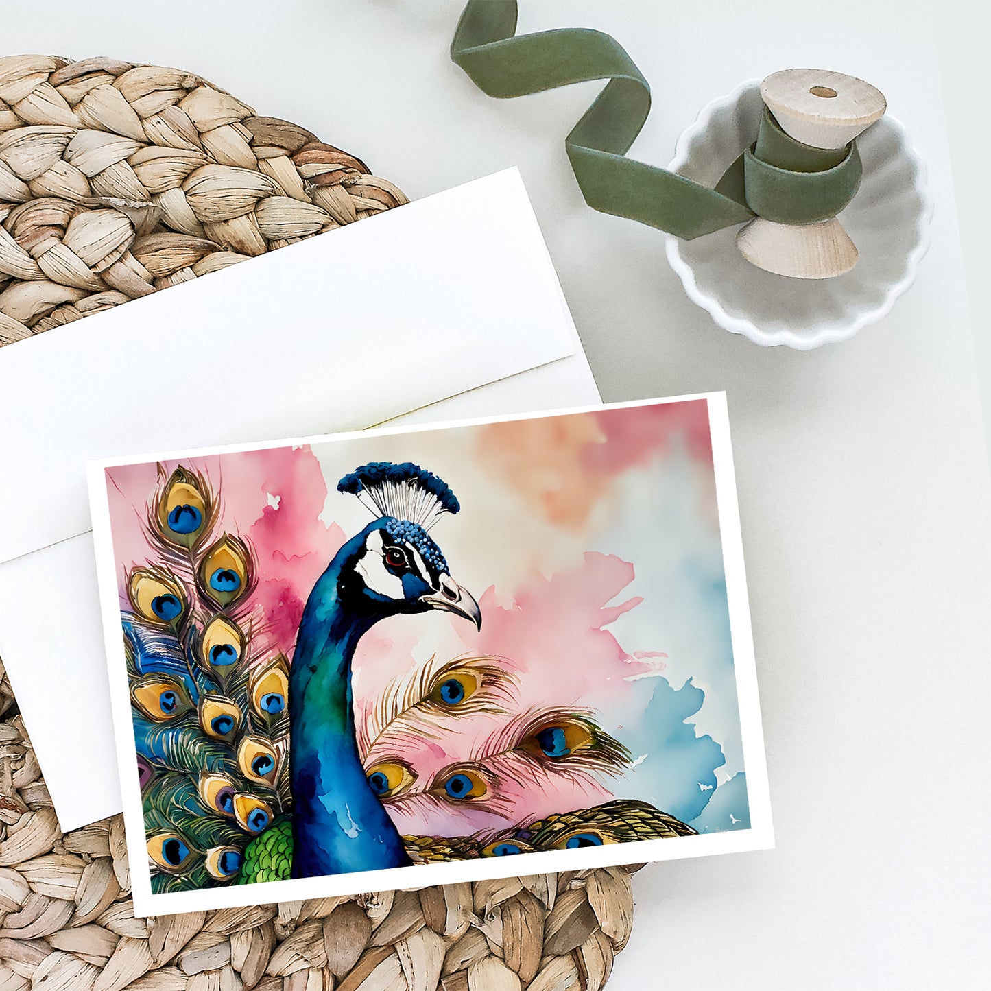 Peacock Greeting Cards Pack of 8