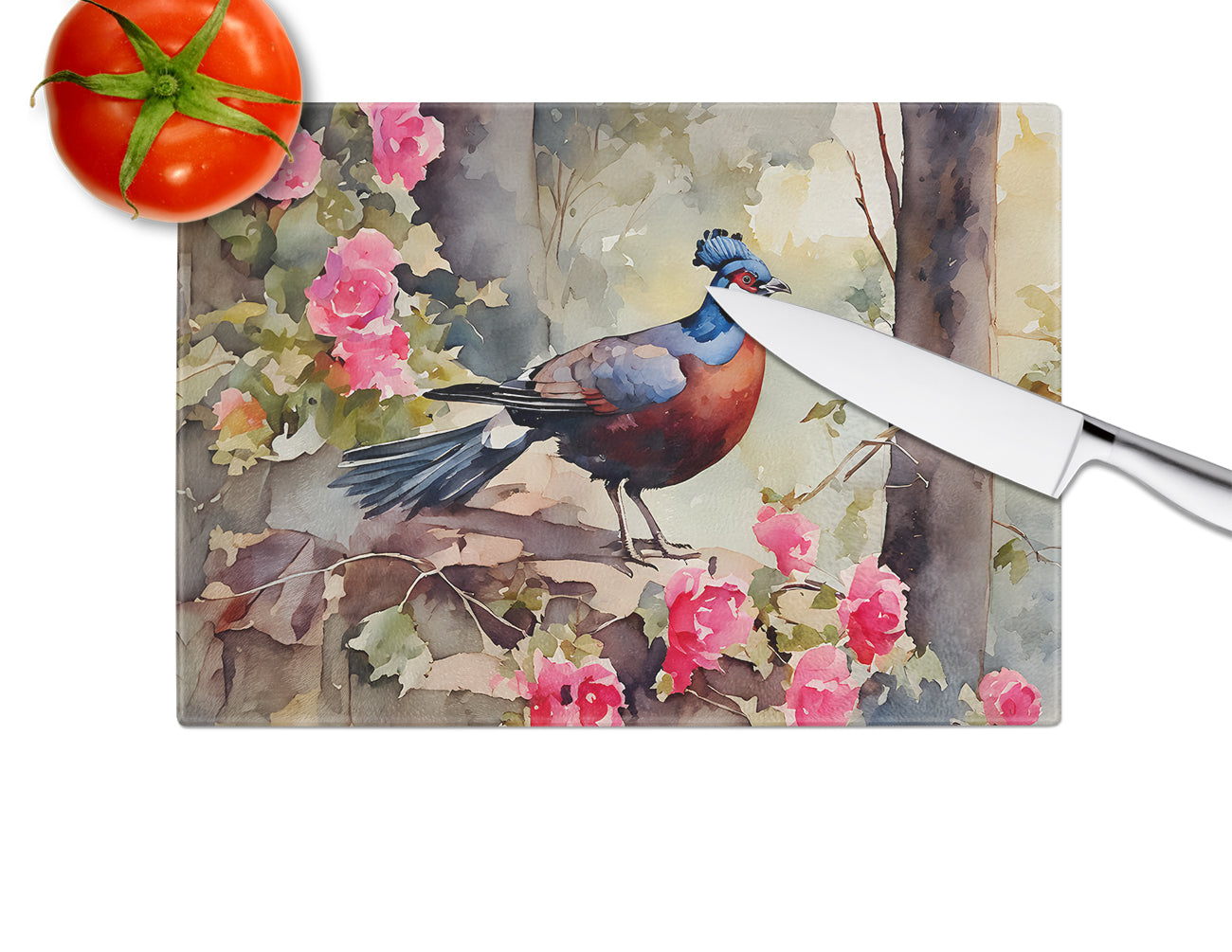 Pheasant Glass Cutting Board